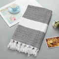 Turkish Beach Towel Sports Sauna Tassel Shawls for Women Outdoor Sunscreen Pahom Manta for Female