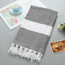 Turkish Beach Towel Sports Sauna Tassel Shawls for Women Outdoor Sunscreen Pahom Manta for Female