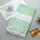 Turkish Beach Towel Sports Sauna Tassel Shawls for Women Outdoor Sunscreen Pahom Manta for Female