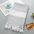 Turkish Beach Towel Sports Sauna Tassel Shawls for Women Outdoor Sunscreen Pahom Manta for Female