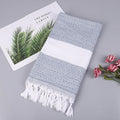 Turkish Beach Towel Sports Sauna Tassel Shawls for Women Outdoor Sunscreen Pahom Manta for Female