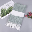 Turkish Beach Towel Sports Sauna Tassel Shawls for Women Outdoor Sunscreen Pahom Manta for Female