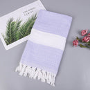 Turkish Beach Towel Sports Sauna Tassel Shawls for Women Outdoor Sunscreen Pahom Manta for Female
