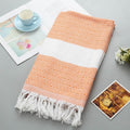 Turkish Beach Towel Sports Sauna Tassel Shawls for Women Outdoor Sunscreen Pahom Manta for Female