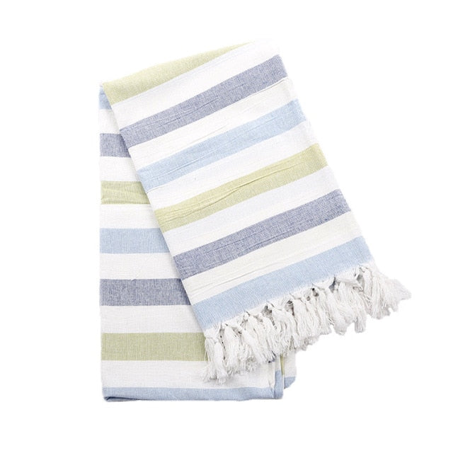 Turkish Beach Towel Sports Sauna Tassel Shawls for Women Outdoor Sunscreen Pahom Manta for Female
