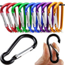 5pcs Carabiner Keychain Outdoor Camping Climbing Hiking D-ring Snap Clip Lock Buckle Hooks Sports Fishing Bucklekeychain Tools