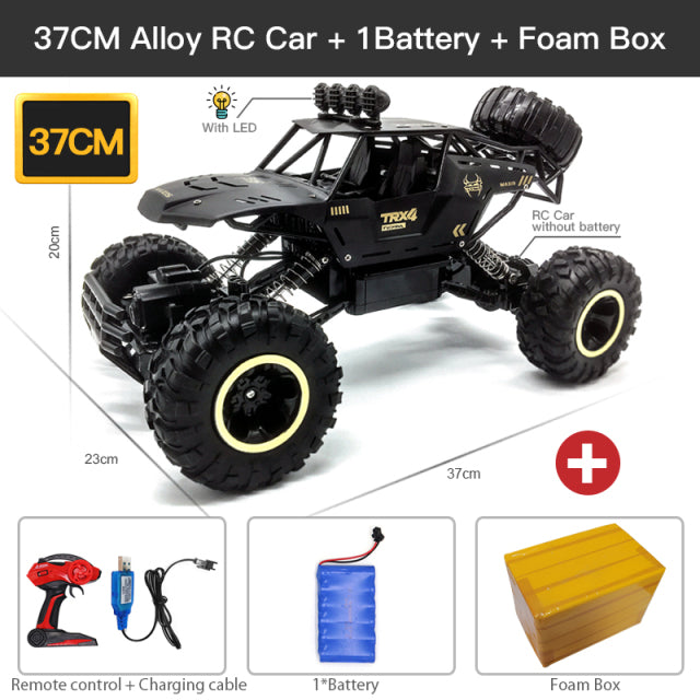 ZWN 1:12 / 1:16 4WD RC Car With Led Lights 2.4G Radio Remote Control Cars Buggy Off-Road Control Trucks Boys Toys for Children