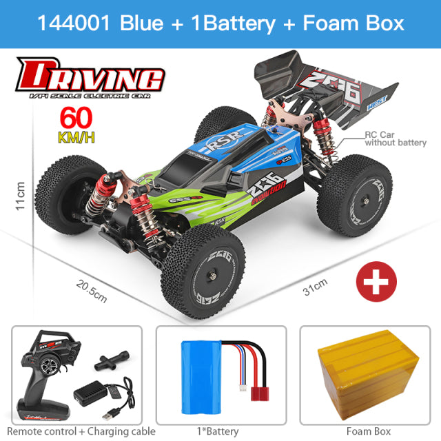 WLtoys 144001 A959 959B 2.4G Racing RC Car 70KM/H 4WD Electric High Speed Car Off-Road Drift Remote Control Toys for Children