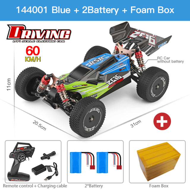 WLtoys 144001 A959 959B 2.4G Racing RC Car 70KM/H 4WD Electric High Speed Car Off-Road Drift Remote Control Toys for Children