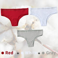 3PCS/Set G-string Panties Cotton Sexy Panties UnderpantsThong Solid Color Women's Underwear Pantys Intimates Lingerie Briefs