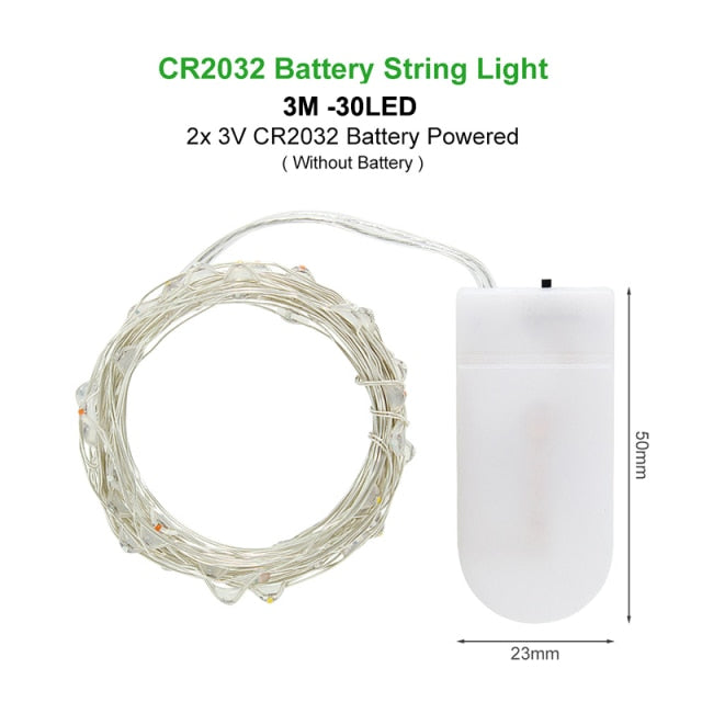 Bright Christmas Lights Xmas Tree Decor Fairy Led Garland Christmas Ornaments Christmas Indoor String Light Decorations For Home