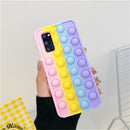 Relive Stress Fidget Toys Push Pop Bubble Silicone Case for Samsung S9 Plus Note 20 Ultra 9 S21 S20 S10 A11 A51 A71 A52 A10S A20