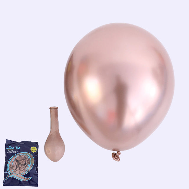 50/30/20pcs Rose Gold Metal Balloons Chrome Metallic ballon Birthday deco Wedding Decoration Anniversary balao metalizado 10inch