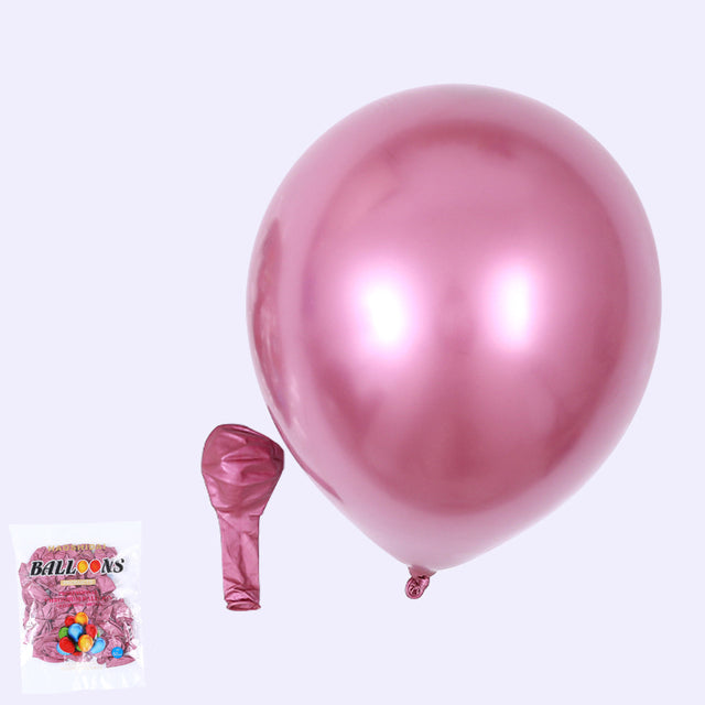 50/30/20pcs Rose Gold Metal Balloons Chrome Metallic ballon Birthday deco Wedding Decoration Anniversary balao metalizado 10inch