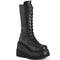 2021 Big Size 43 Gothic Style Black Wedges High Heels Platform Trendy Cool Autumn Winter Motorcycles Boots Shoes Women Footwear
