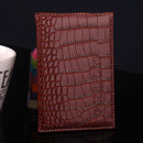 PU Leather Crocodile Pattern Passport Covers Travel Wallet Passports Cover ID Card Holder Unisex Credit Case porte carte