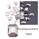 50/100pcs Nail Shaped Drill Rhinestones Parts Crystal Drop Rhombus Arrow Colorful Flatback Stones 3D Gems Nails Art Decoration