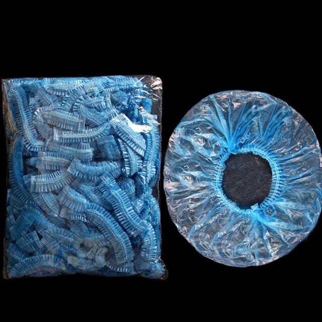 10Pcs Shower Caps Hair Bonnet Salon Spa Hotel Home Use Bathing Elastic Disposable Cap Products For Baths And Saunas Accessories