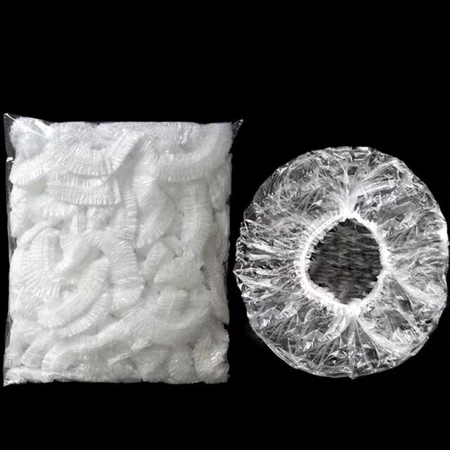 10Pcs Shower Caps Hair Bonnet Salon Spa Hotel Home Use Bathing Elastic Disposable Cap Products For Baths And Saunas Accessories