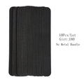 Straight Replacement Nail File 100/180/240 10pcs Grey/Black Removable SandPaper With Stainless Steel Handle Metal Sanding Files