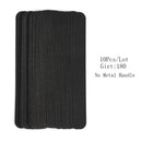 Straight Replacement Nail File 100/180/240 10pcs Grey/Black Removable SandPaper With Stainless Steel Handle Metal Sanding Files