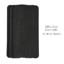 Straight Replacement Nail File 100/180/240 10pcs Grey/Black Removable SandPaper With Stainless Steel Handle Metal Sanding Files