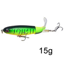 1Pcs Whopper Plopper Fishing Lure 13g/15g/35g Catfish Lures For Fishing Tackle Floating Rotating Tail Artificial Baits Crankbait