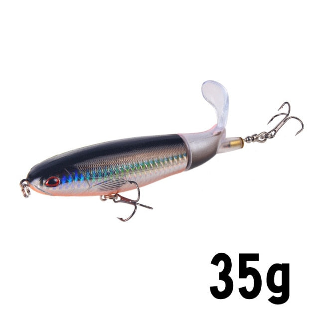 1Pcs Whopper Plopper Fishing Lure 13g/15g/35g Catfish Lures For Fishing Tackle Floating Rotating Tail Artificial Baits Crankbait