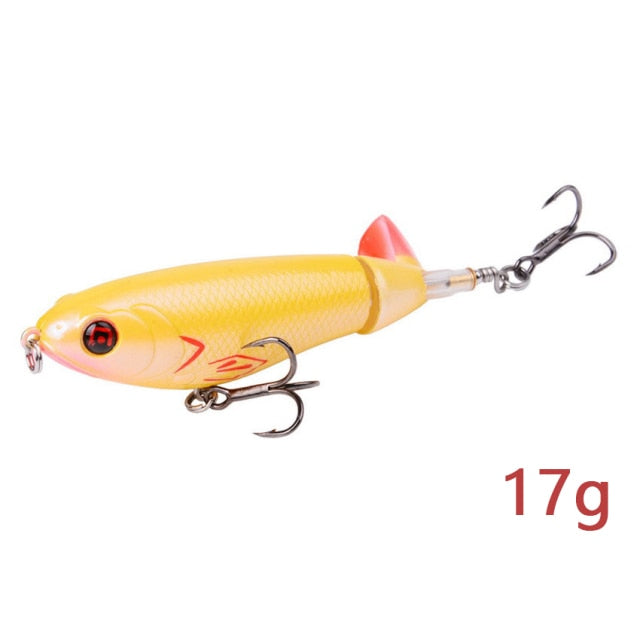 1Pcs Whopper Plopper Fishing Lure 13g/15g/35g Catfish Lures For Fishing Tackle Floating Rotating Tail Artificial Baits Crankbait