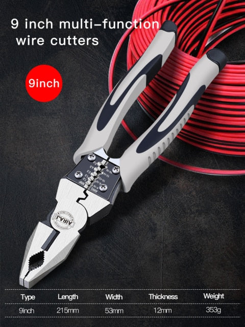 AIRAJ Multifunctional Universal Diagonal Pliers Needle Nose Pliers Hardware Tools Universal Wire Cutters Electrician Wire Pliers