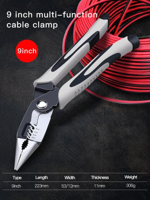 AIRAJ Multifunctional Universal Diagonal Pliers Needle Nose Pliers Hardware Tools Universal Wire Cutters Electrician Wire Pliers
