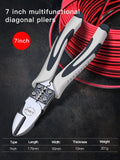 AIRAJ Multifunctional Universal Diagonal Pliers Needle Nose Pliers Hardware Tools Universal Wire Cutters Electrician Wire Pliers