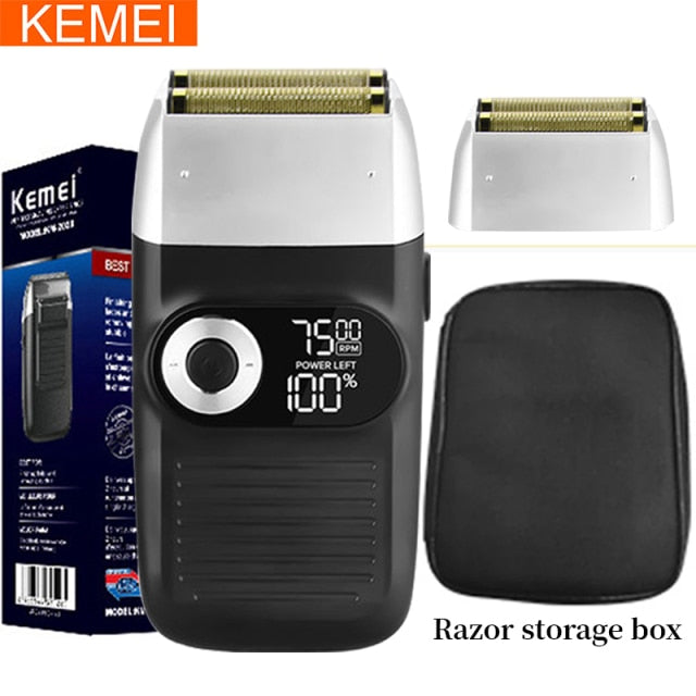 Kemei Electric Shaver Trimmer For men hair clipper Men's shaver  Barber professional Razor Reciprocating Foil Shaving Machine