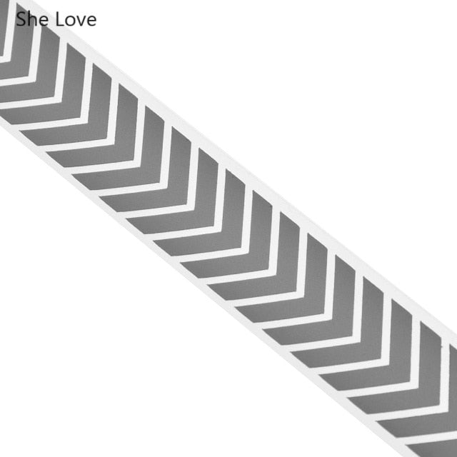 Chzimade 100x3cm Heat-transfer Reflective PET Tape Sticker Vinyl Film Silver Iron On Fabric Reflective Clothes Diy Sewing Crafts