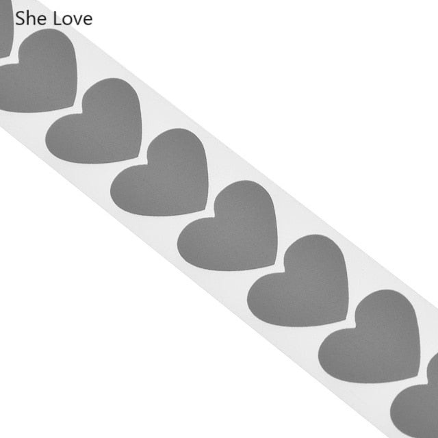 Chzimade 100x3cm Heat-transfer Reflective PET Tape Sticker Vinyl Film Silver Iron On Fabric Reflective Clothes Diy Sewing Crafts