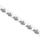 Chzimade 100x3cm Heat-transfer Reflective PET Tape Sticker Vinyl Film Silver Iron On Fabric Reflective Clothes Diy Sewing Crafts