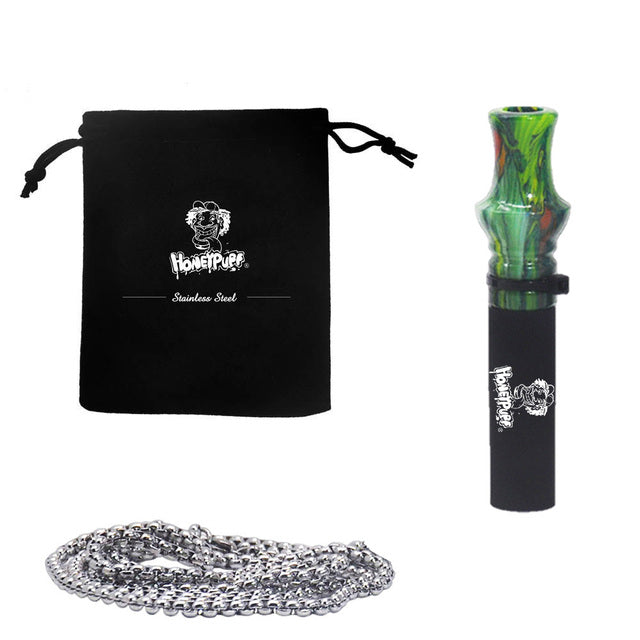 HONEYPUFF Resin& Silicone Hookah Mouthpiece with Stainless Chain boquillas cachimba Shisha Mouthtips narguile Chicha Accessories