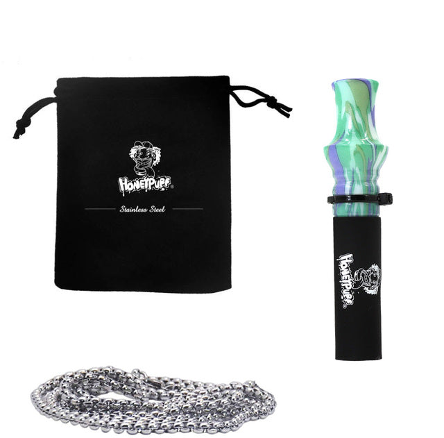 HONEYPUFF Resin& Silicone Hookah Mouthpiece with Stainless Chain boquillas cachimba Shisha Mouthtips narguile Chicha Accessories
