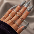 Tocona Edgy 8pcs/sets Knuckle Joint Gold Rings Set for Women Men Cross Hollow Out Geonetric Open Wedding Rings кольца 9927