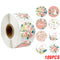100-500pcs Thank You Sticker Envelope Seal Scrapbook Sticker Pink Heart Cute Round Sticker Stationery Label Stickers