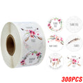100-500pcs Thank You Sticker Envelope Seal Scrapbook Sticker Pink Heart Cute Round Sticker Stationery Label Stickers