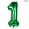 Cyuan 32/40inch green number balloons Foil Balloon Jungle Safari Birthday Balloon Party Baloon 0 1 2 3 4 5 6 7 8 9 globos Balls
