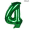 Cyuan 32/40inch green number balloons Foil Balloon Jungle Safari Birthday Balloon Party Baloon 0 1 2 3 4 5 6 7 8 9 globos Balls