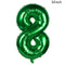 Cyuan 32/40inch green number balloons Foil Balloon Jungle Safari Birthday Balloon Party Baloon 0 1 2 3 4 5 6 7 8 9 globos Balls