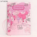 Creative New World Map Passport Cover Wallet Bag ID Address Holder Portable PU Leather Boarding Wallet Case Travel Accessories