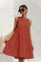 2021 Summer Women Vest Dress Cotton O-Neck Sleeveless Solid Midi Dress Stitching Large Swing Casual Loose Sundress Vestidos