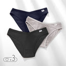 FINETOO Women's Panties Women's Cotton Briefs Female Underpants V Waist Brief Underwear Plus Size Pantys Lingerie M-4XL 3PCS/Set