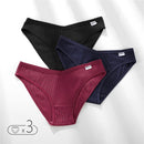 FINETOO Women's Panties Women's Cotton Briefs Female Underpants V Waist Brief Underwear Plus Size Pantys Lingerie M-4XL 3PCS/Set