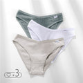 FINETOO Women's Panties Women's Cotton Briefs Female Underpants V Waist Brief Underwear Plus Size Pantys Lingerie M-4XL 3PCS/Set
