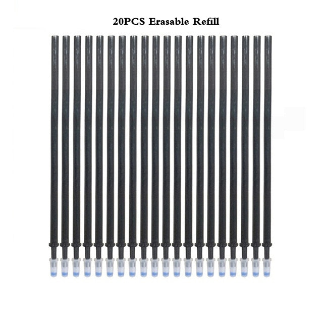 0.5mm Erasable Pen Set  Blue Black Ink Gel Pen Erasable Refill Rod Washable Handle School&Office Writing Stationery Gel Ink Pen